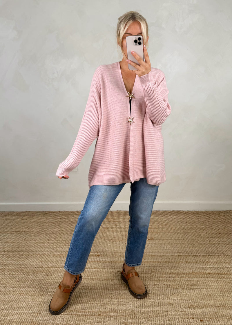 Jamil ribbed starfish knit - blush-The Style Attic