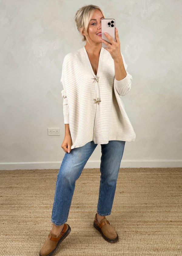 Jamil ribbed starfish knit - cream-The Style Attic