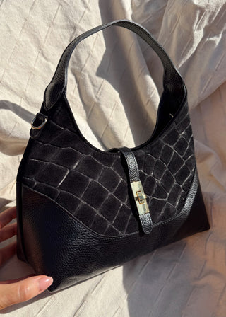 Janelle leather bag - Black-The Style Attic