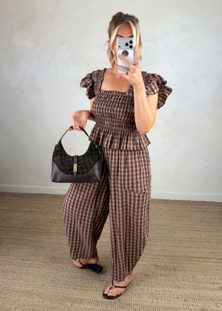 Janelle leather bag - Chocolate-The Style Attic