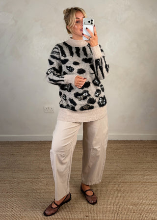 Jaqui leopard sequin knit-The Style Attic