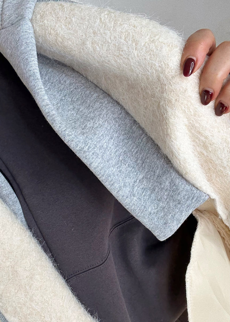 Jenna hooded coat - cream-The Style Attic