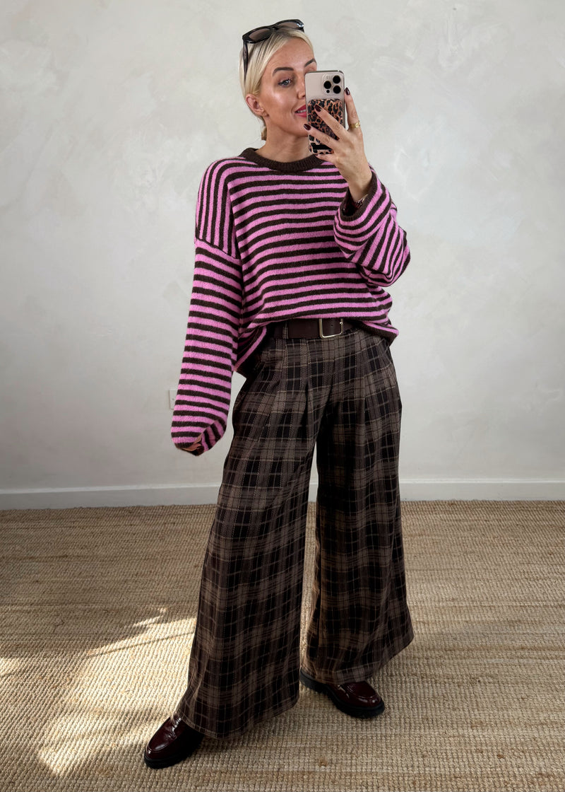 Jenna striped knit - pink-The Style Attic