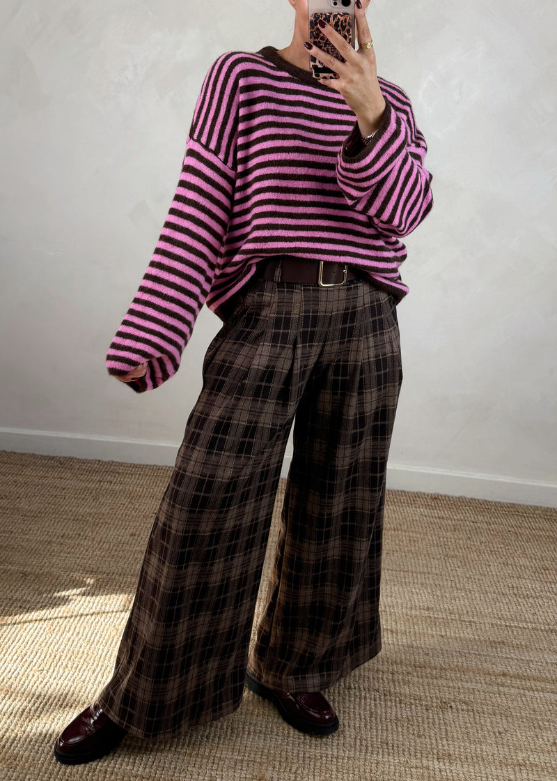 Jenna striped knit - pink-The Style Attic