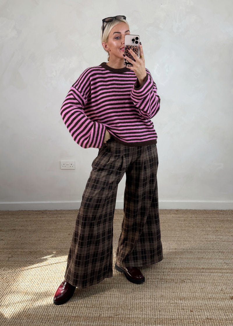 Jenna striped knit - pink-The Style Attic