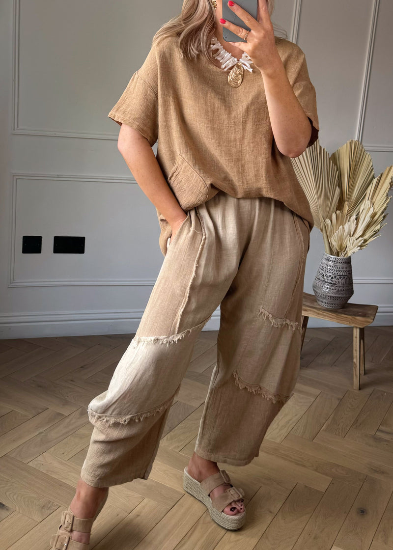 Jepson linen pants - sand-The Style Attic