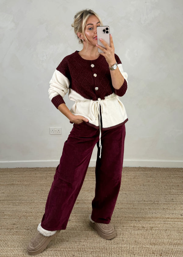 Jersey tie waist knit-The Style Attic