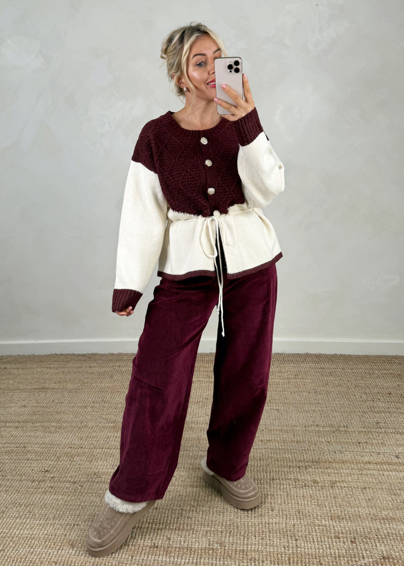 Jersey tie waist knit-The Style Attic