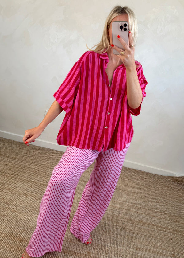 Jesse striped cheesecloth shirt - four-The Style Attic