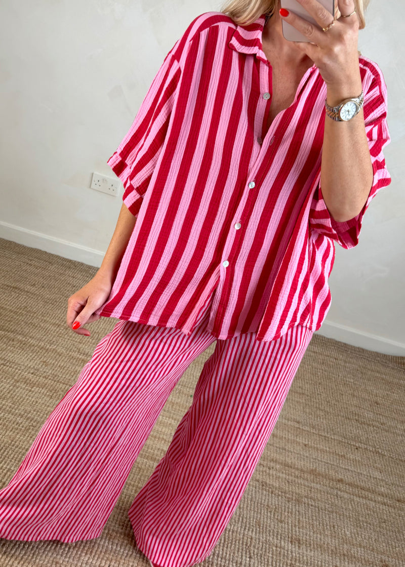 Jesse striped cheesecloth shirt - one-The Style Attic