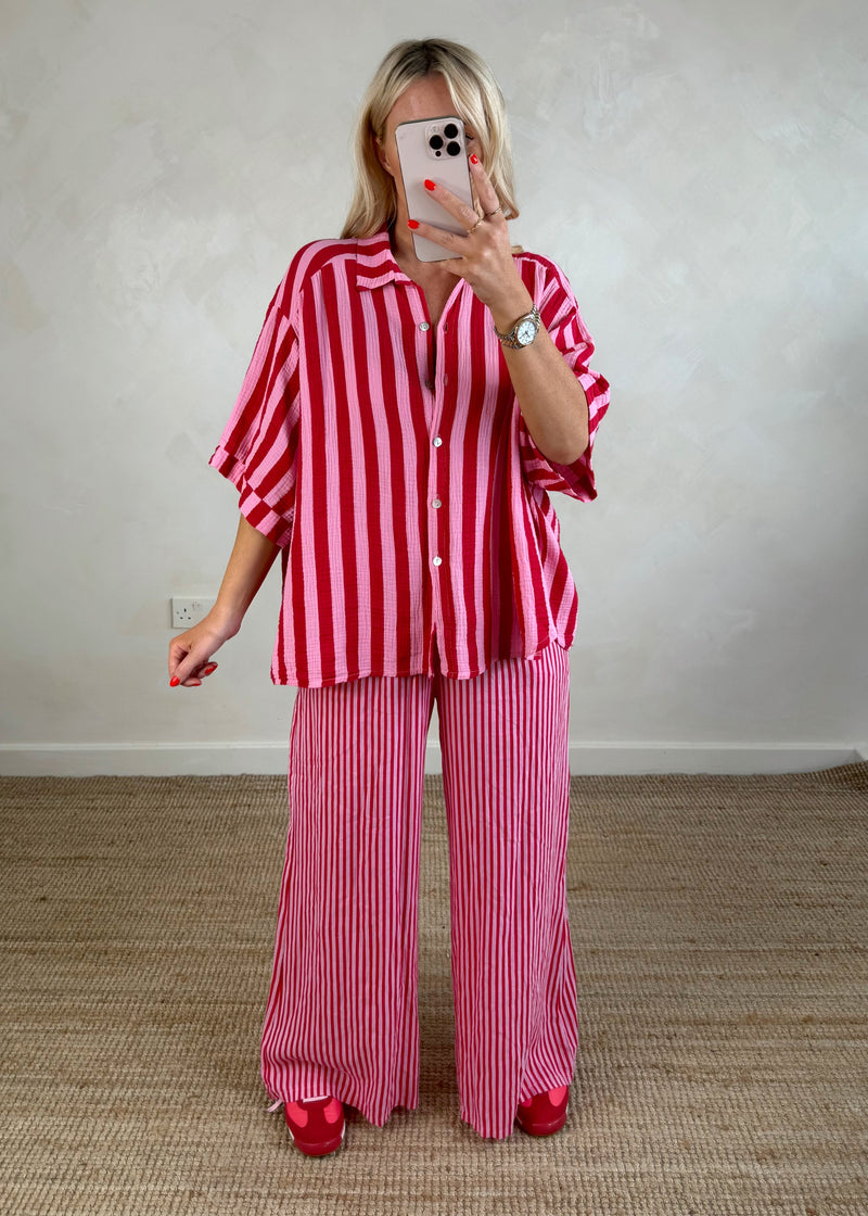 Jesse striped cheesecloth shirt - one-The Style Attic