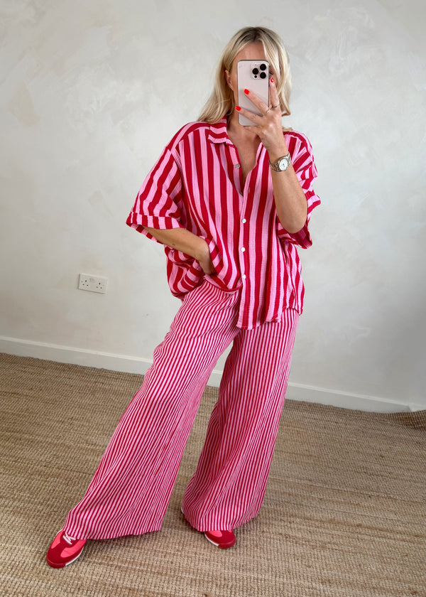 Jesse striped cheesecloth shirt - one-The Style Attic