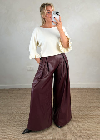 Jessie frill knit - Cream-The Style Attic