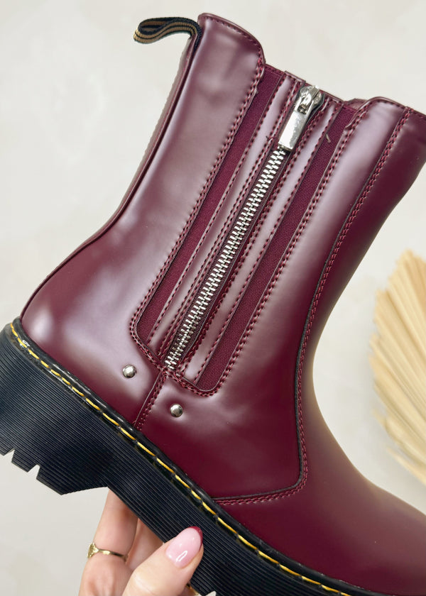 Jessop chelsea boot - Merlot-The Style Attic