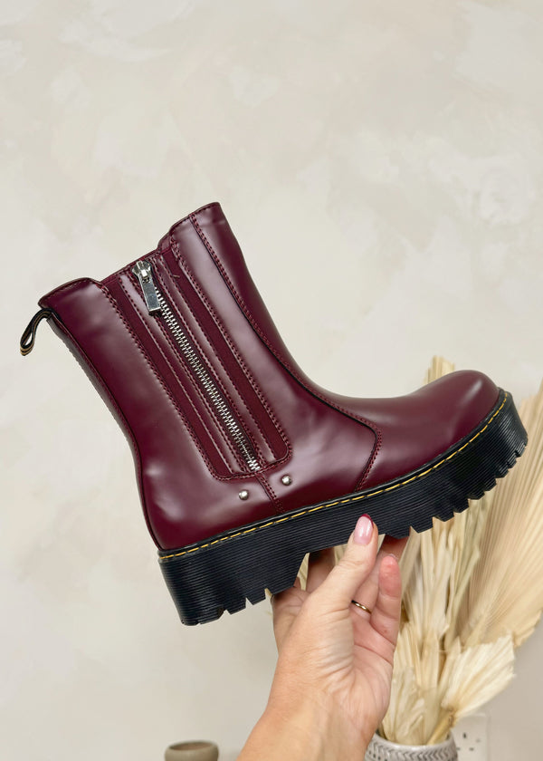 Jessop chelsea boot - Merlot-The Style Attic