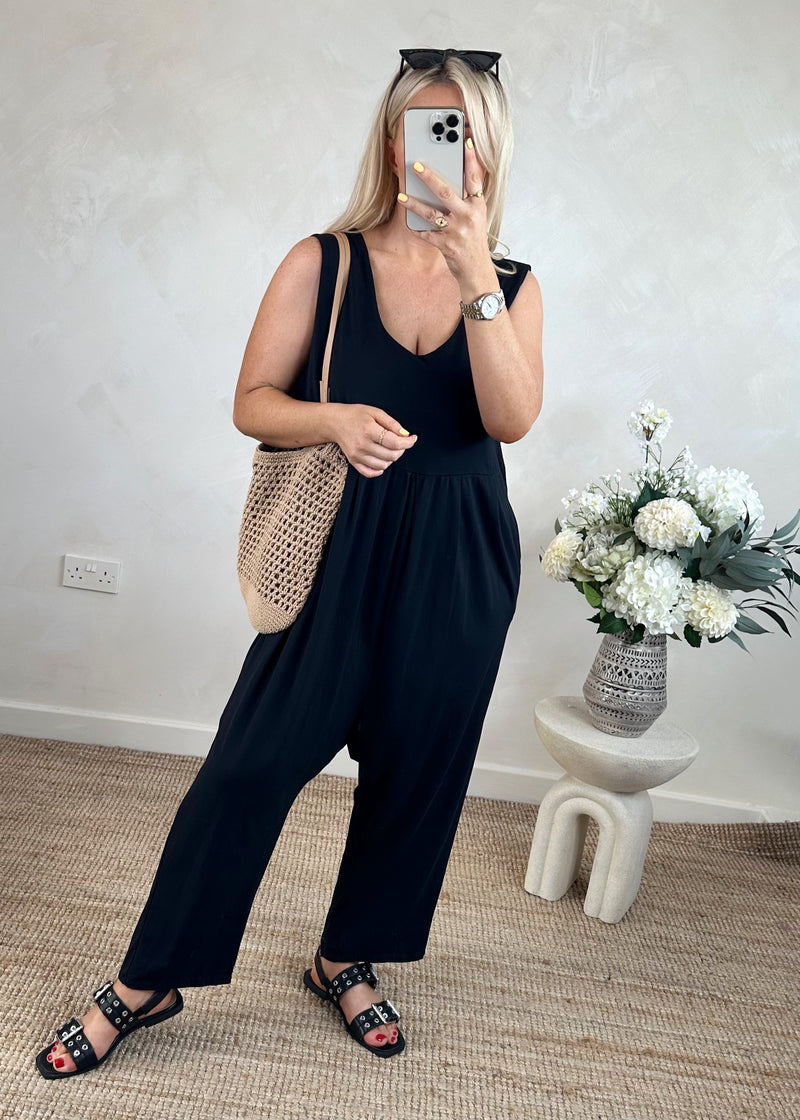 Jett jumpsuit - black-The Style Attic