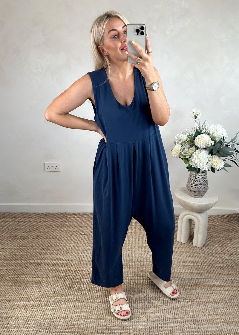 Jett jumpsuit - navy-The Style Attic