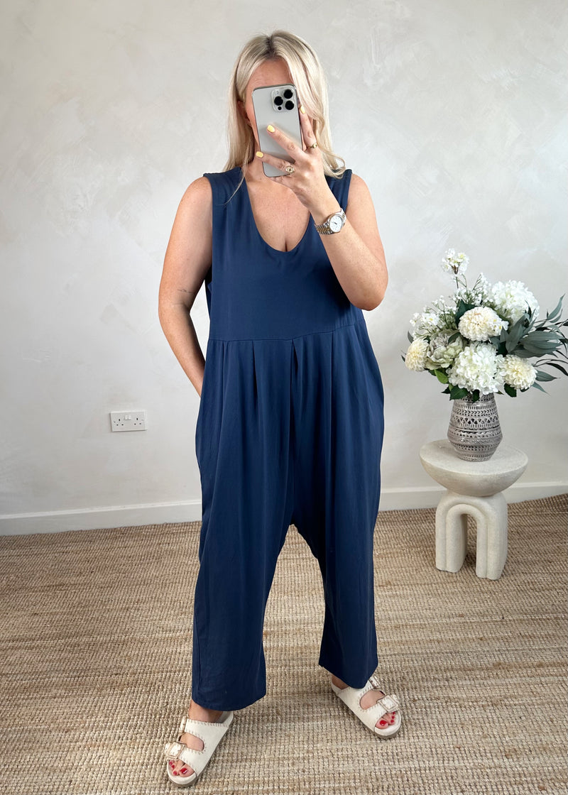 Jett jumpsuit - navy-The Style Attic