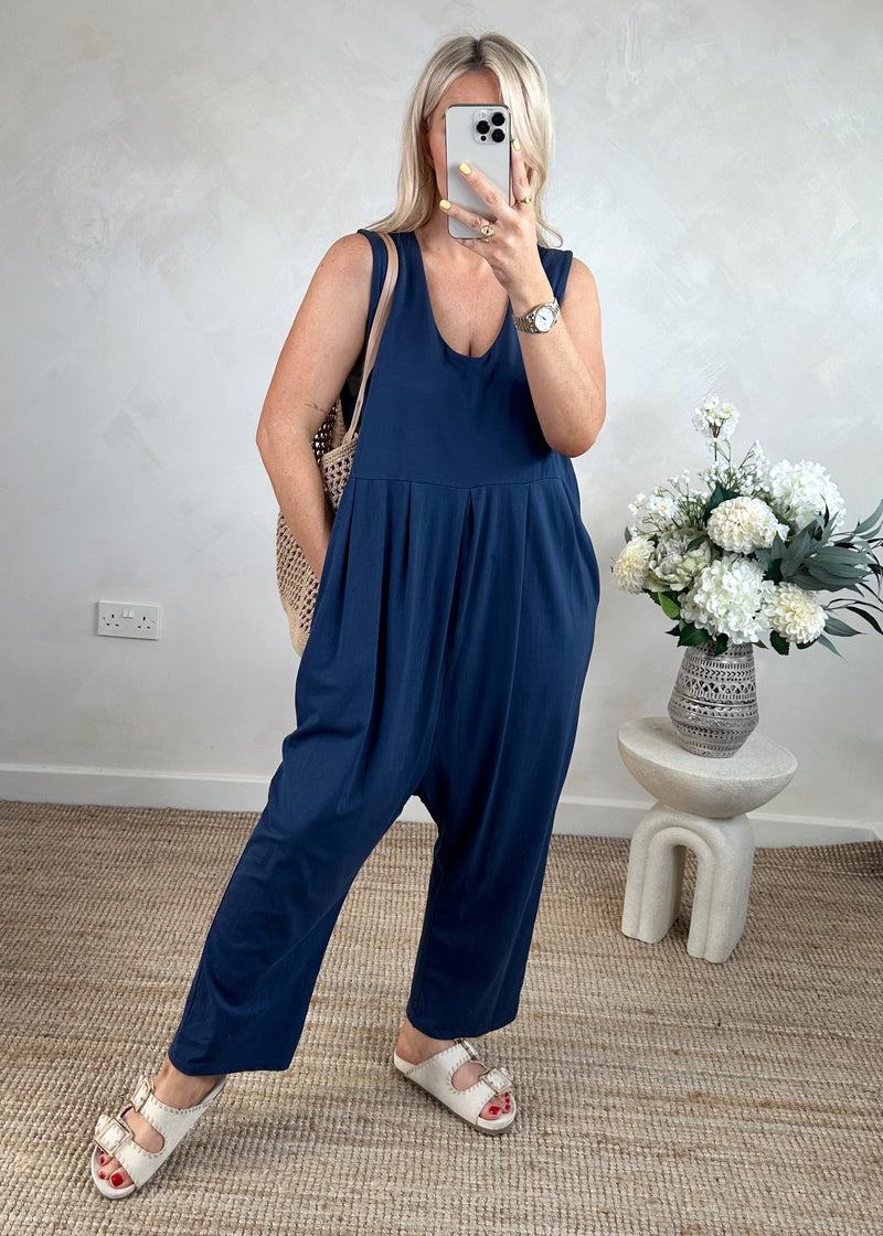 Jett jumpsuit - navy-The Style Attic