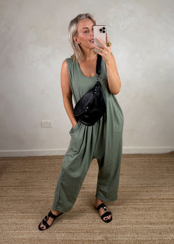 Jett jumpsuit - sage-The Style Attic