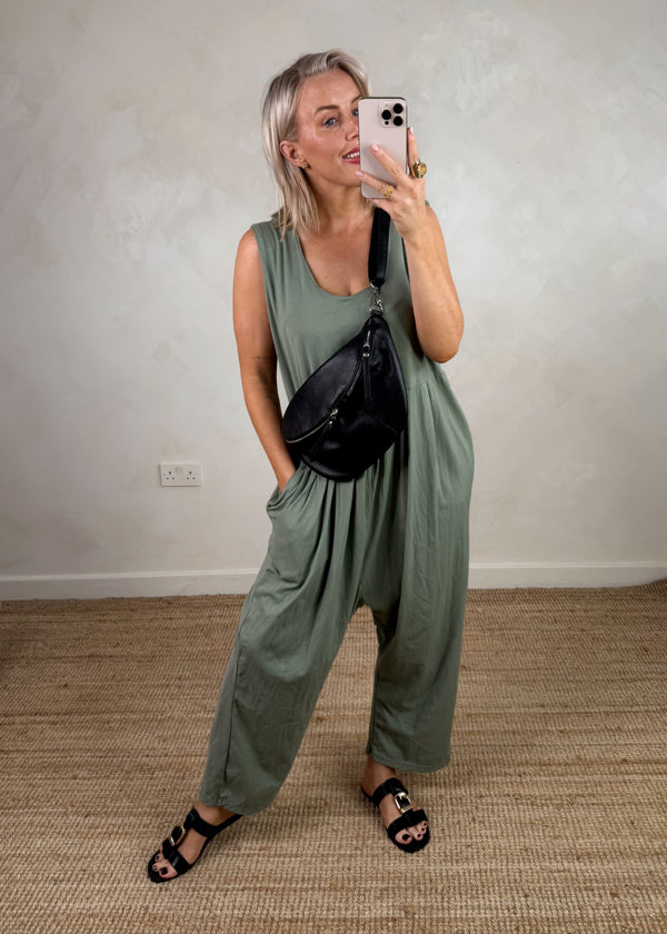 Jett jumpsuit - sage-The Style Attic