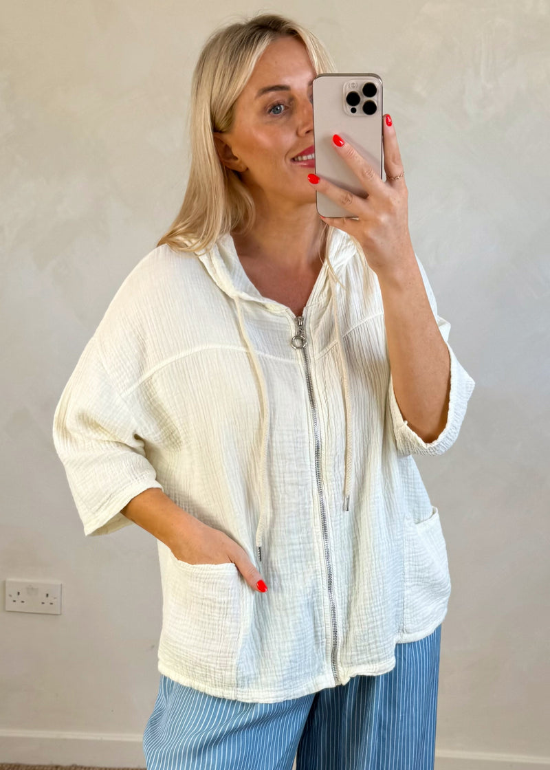 Joey Cheesecloth hoodie -The Style Attic