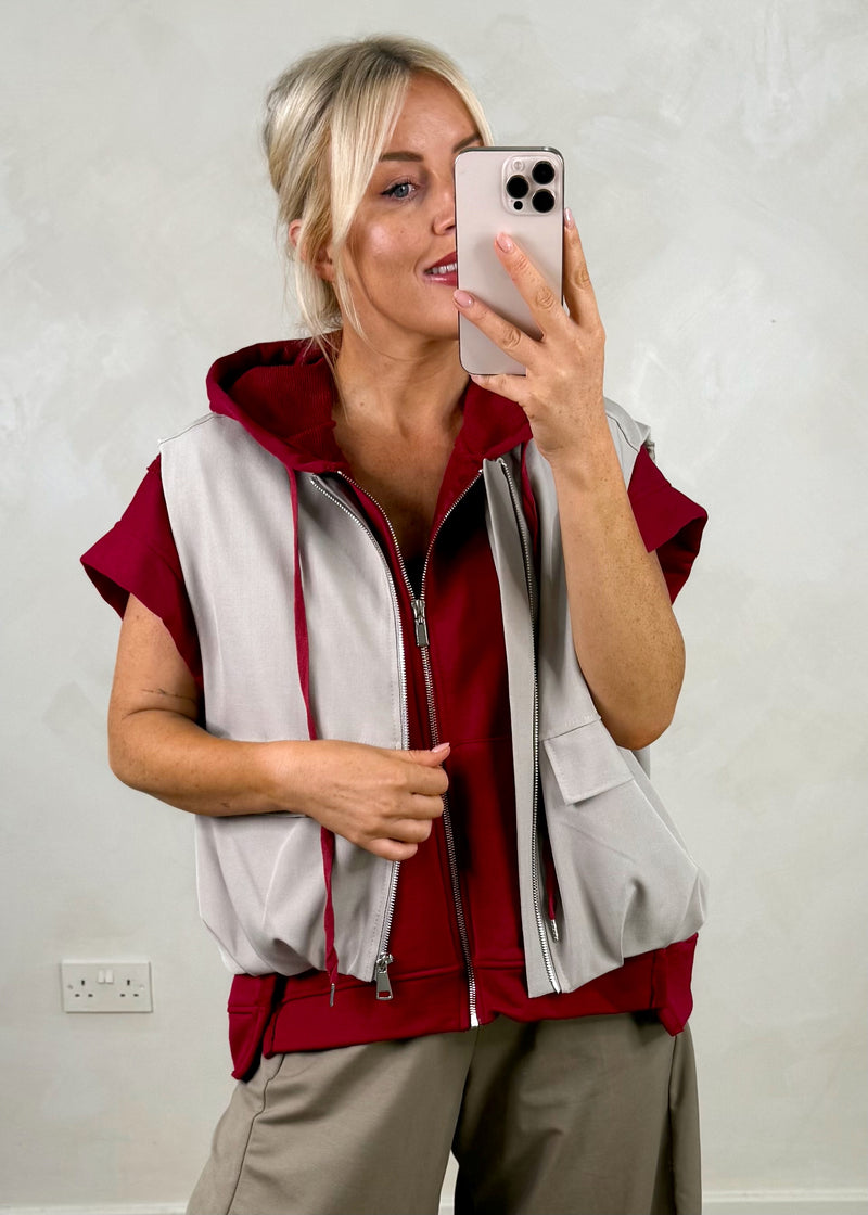 Joey loopback hoodie - Merlot