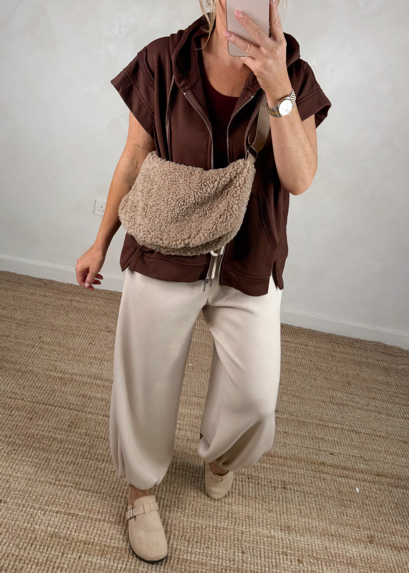 Joey loopback hoodie - chocolate-The Style Attic