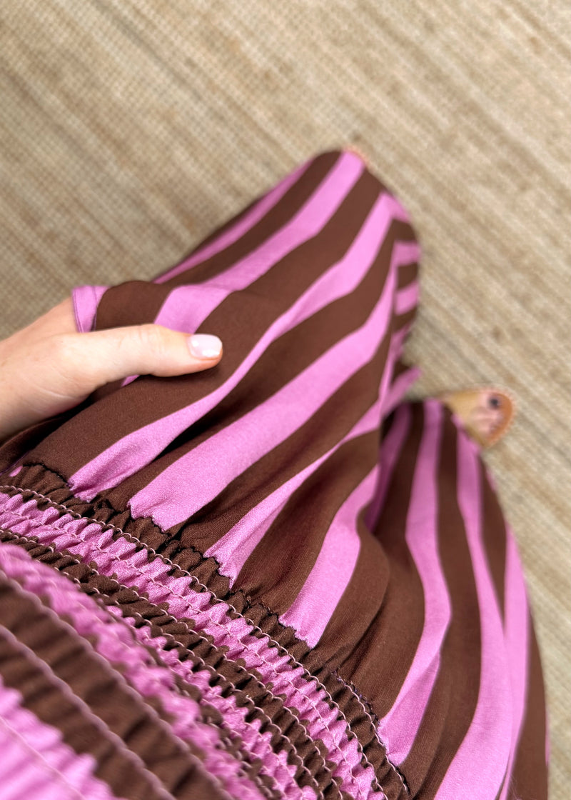 Jolie striped jumpsuit - pink/burgundy-The Style Attic