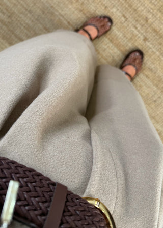 Josie barrel leg trouser - Mocha-The Style Attic