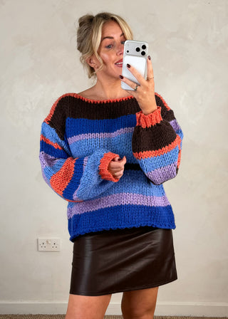 Joy chunky knit - Blue-The Style Attic