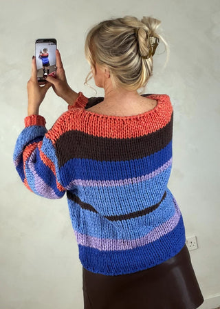 Joy chunky knit - Blue-The Style Attic