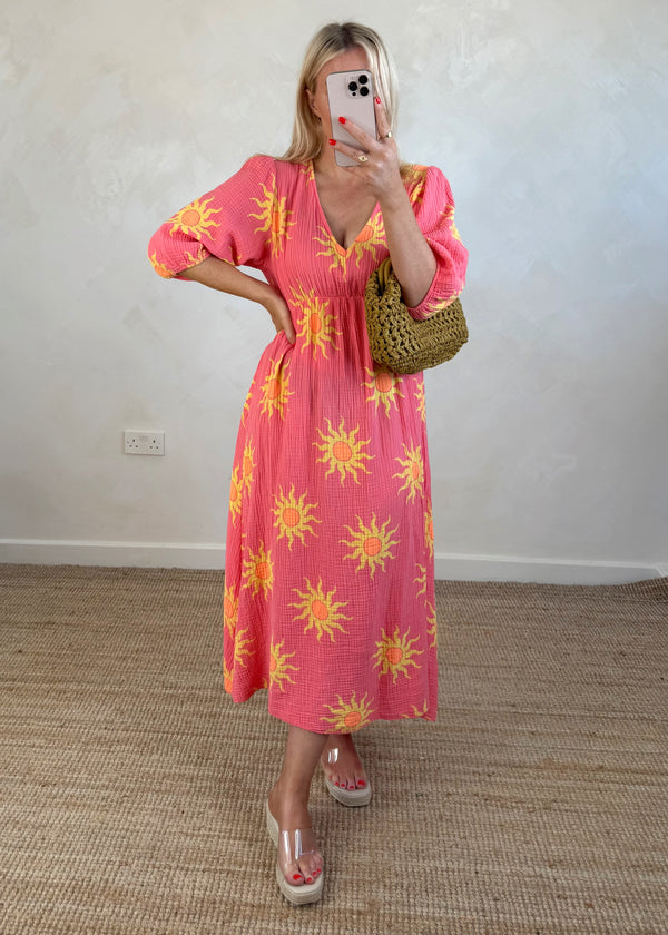 Julia maxi - coral sun-The Style Attic
