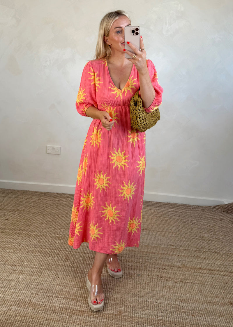 Julia maxi - coral sun-The Style Attic