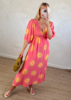 Julia maxi - coral sun-The Style Attic