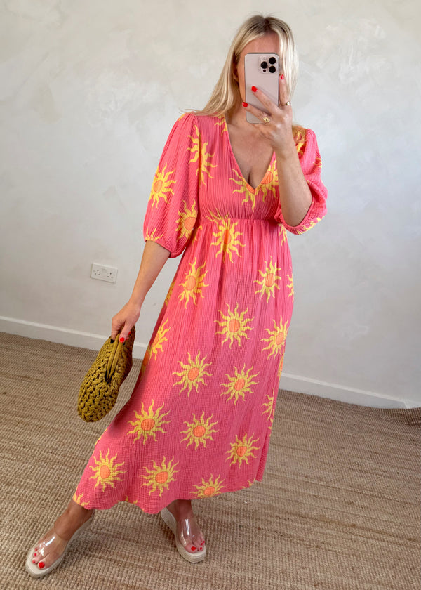 Julia maxi - coral sun-The Style Attic