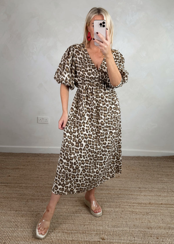 Julia maxi - natural leopard-The Style Attic