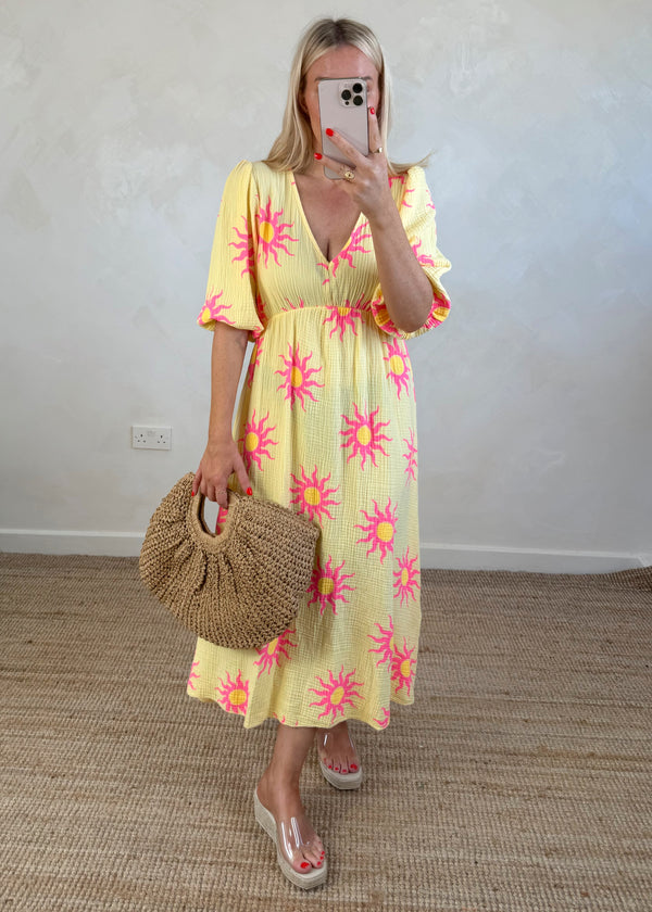 Julia maxi - yellow sun-The Style Attic
