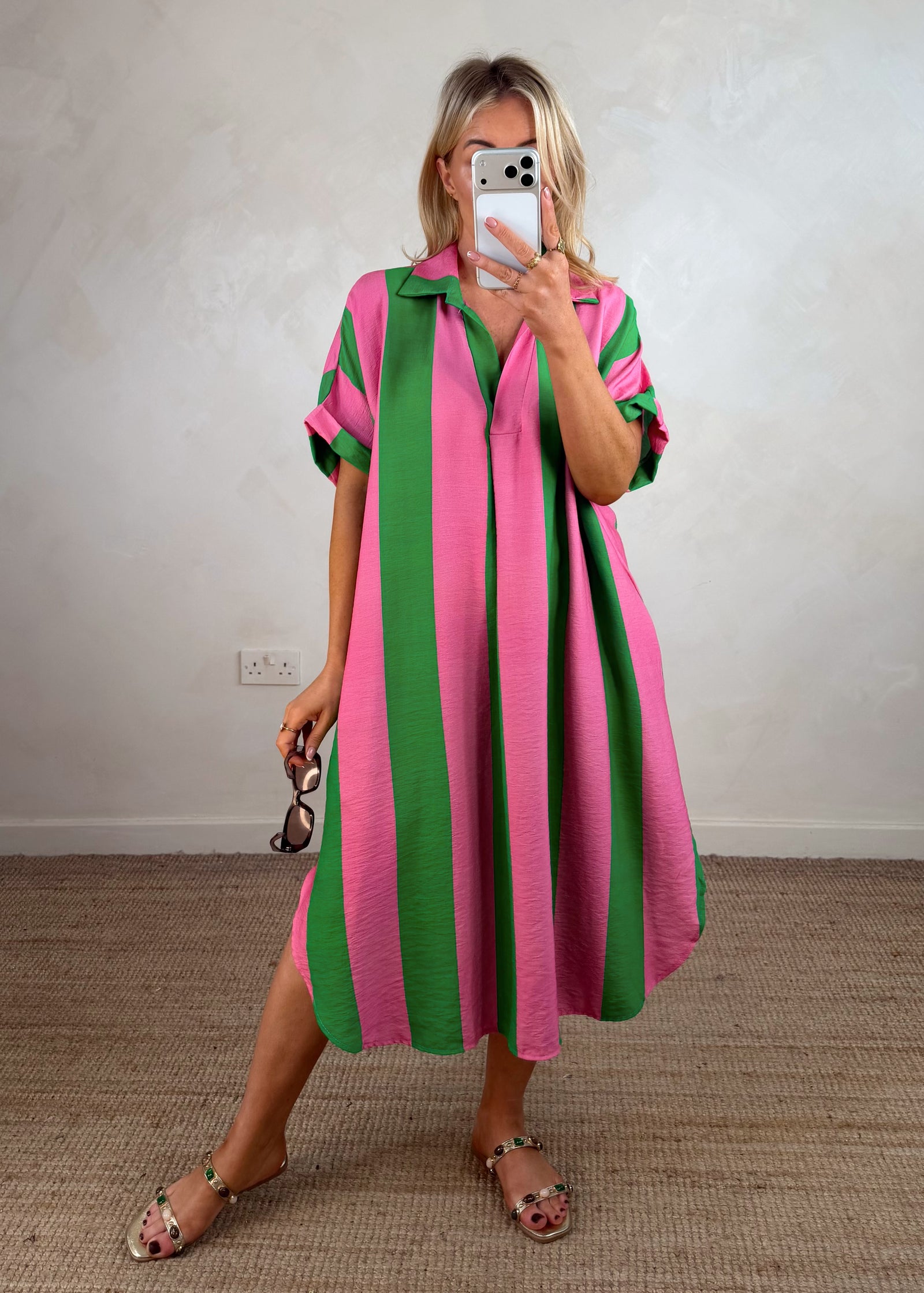 Juno striped tunic dress
