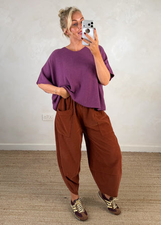 Karina knit - Aubergine-The Style Attic