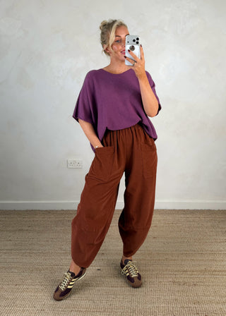 Karina knit - Aubergine-The Style Attic