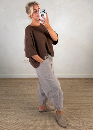 Karina knit - Chocolate-The Style Attic