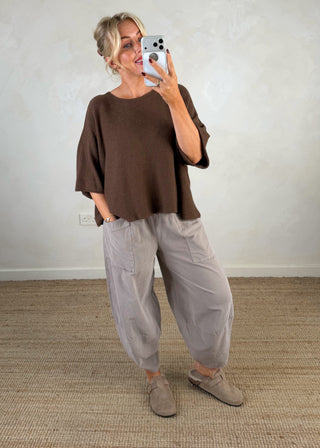 Karina knit - Chocolate-The Style Attic