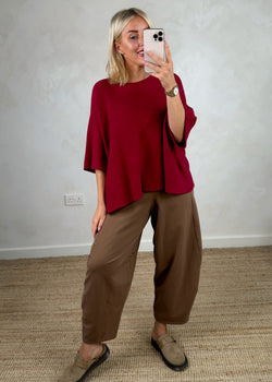 Karina knit - Merlot-The Style Attic