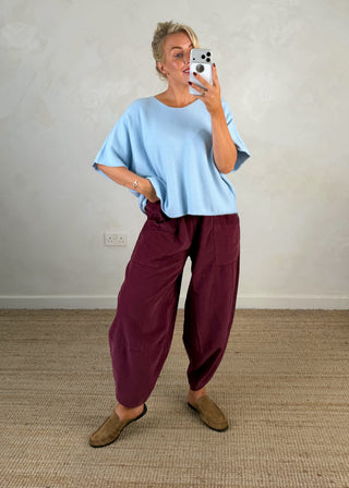 Karina knit - Sky blue-The Style Attic