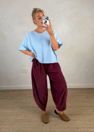 Karina knit - Sky blue-The Style Attic
