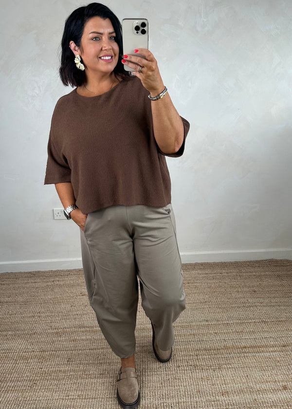 Karina knit - chocolate-The Style Attic