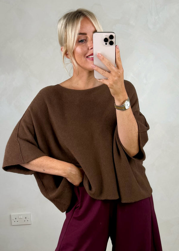 Karina knit - chocolate-The Style Attic