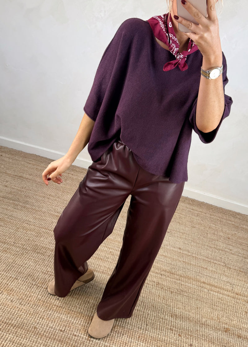 Karina knit - plum-The Style Attic