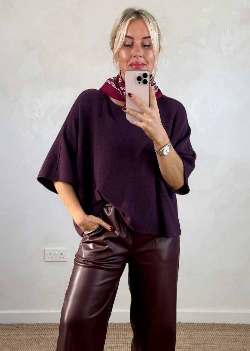 Karina knit - plum-The Style Attic